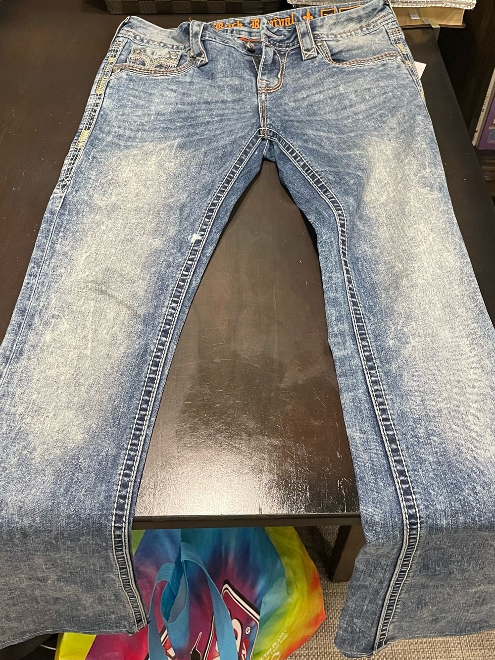 Rock Revival Women’s Boot Cut Jeans - Light Blue Washed